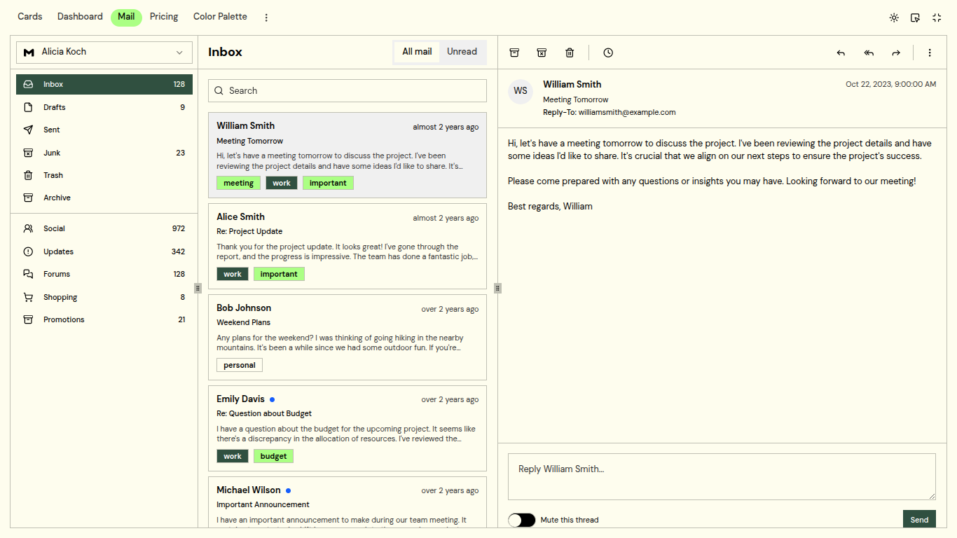 Dashboard preview